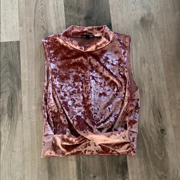 Velvet TopShop crop top. - Picture 1 of 1